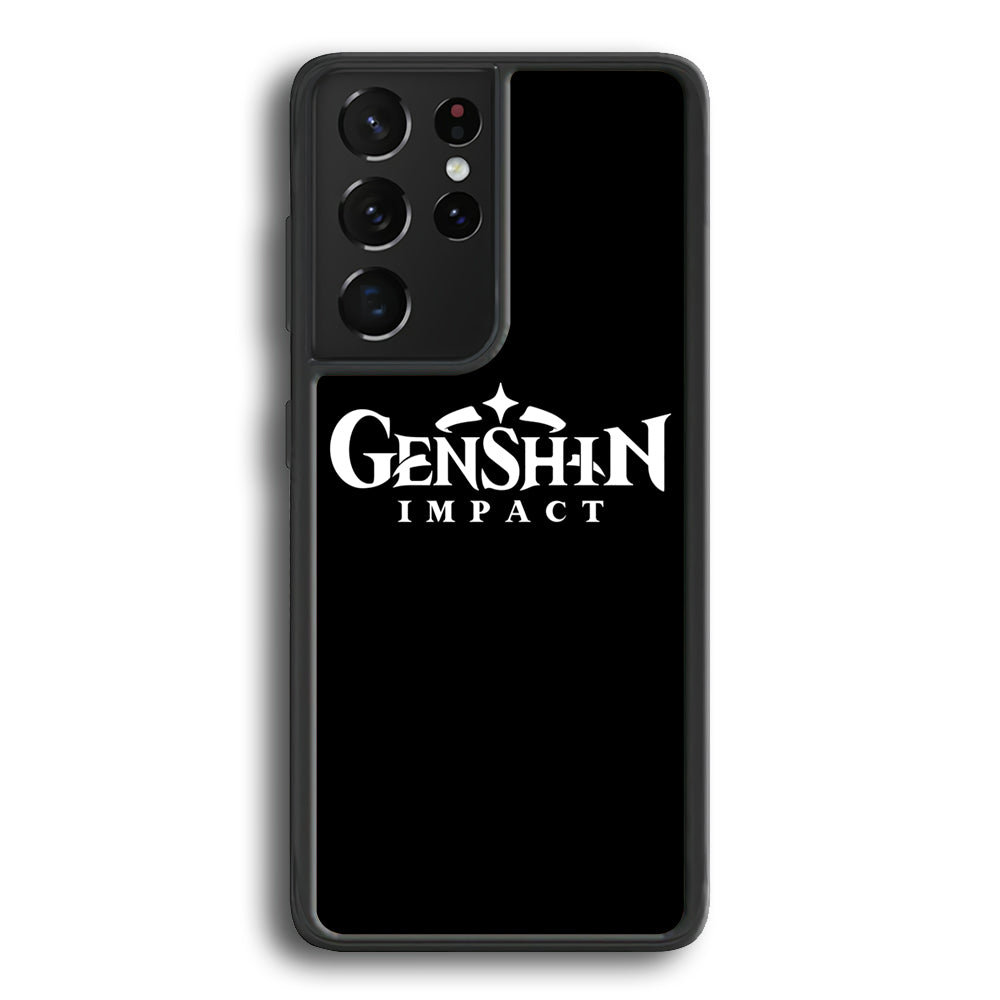Genshin Impact Logo Black Samsung Galaxy S21 Ultra Case