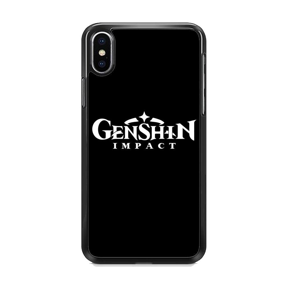 Genshin Impact Logo Black iPhone Xs Max Case - ezzyst