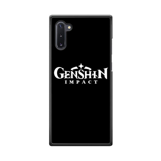 Genshin Impact Logo Black Samsung Galaxy Note 10 Case - ezzyst
