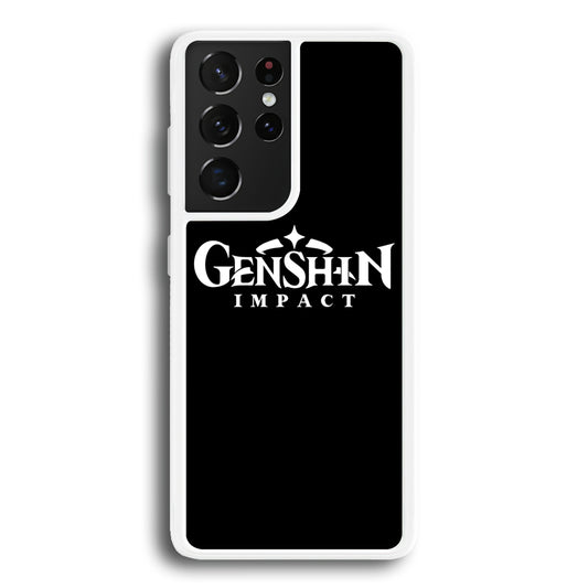 Genshin Impact Logo Black Samsung Galaxy S21 Ultra Case