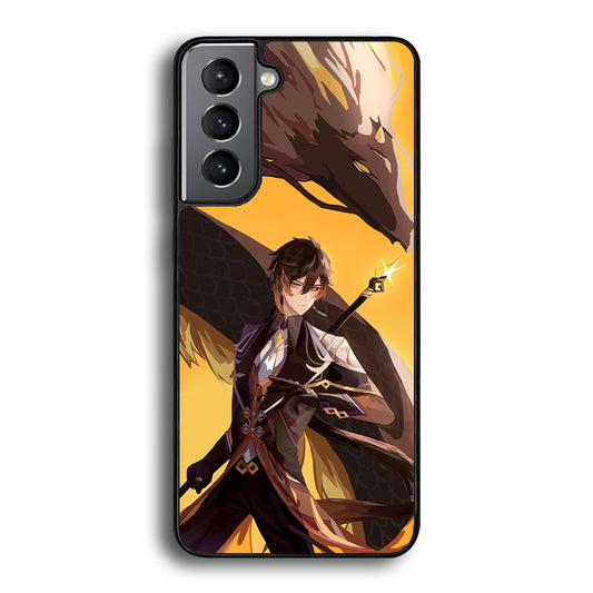 Genshin Impact Zhongli Geo Element Samsung Galaxy S21 Plus Case - Ezzystore