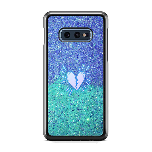 Glitter Blue Broken Heart Samsung Galaxy 10e Case