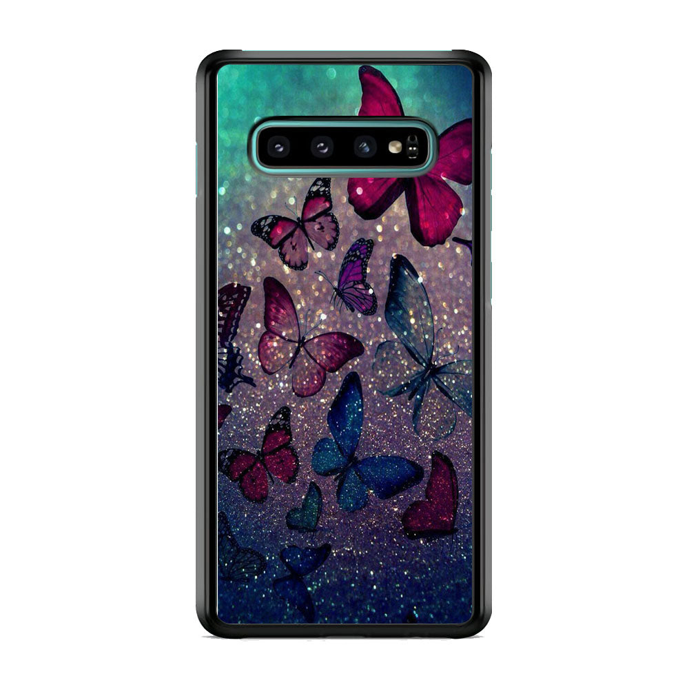 Glitter Fly Butterfly Samsung Galaxy S10 Case