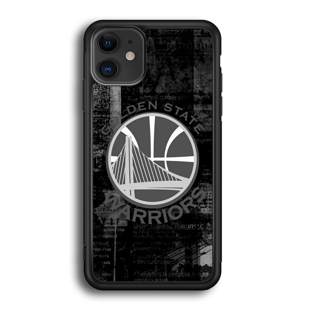 Golden State Warriors Grey Word Abstract iPhone 12 Case