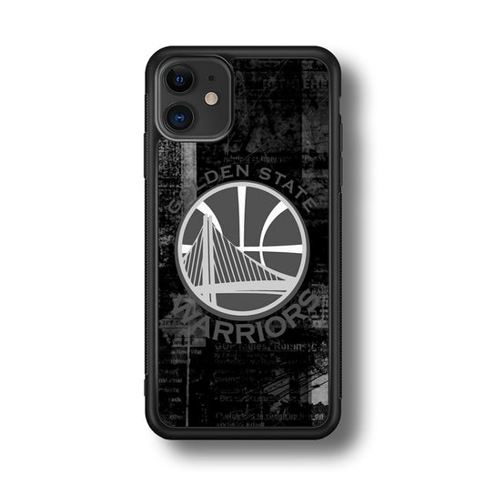 Golden State Warriors Grey Word Abstract iPhone 11 Case