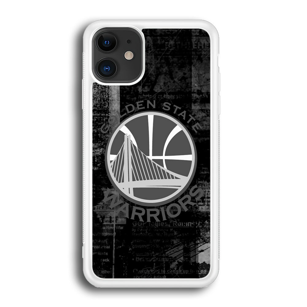 Golden State Warriors Grey Word Abstract iPhone 12 Case