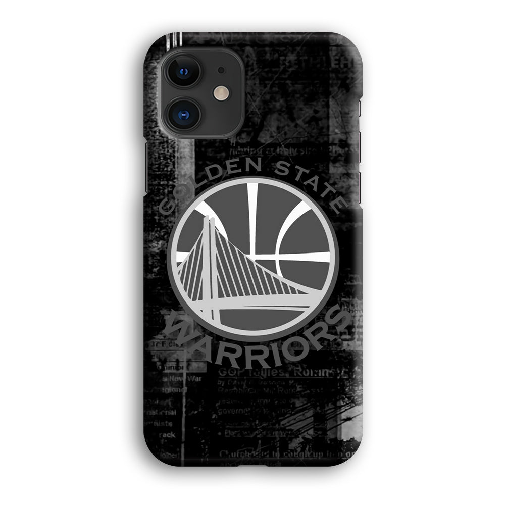 Golden State Warriors Grey Word Abstract iPhone 12 Case