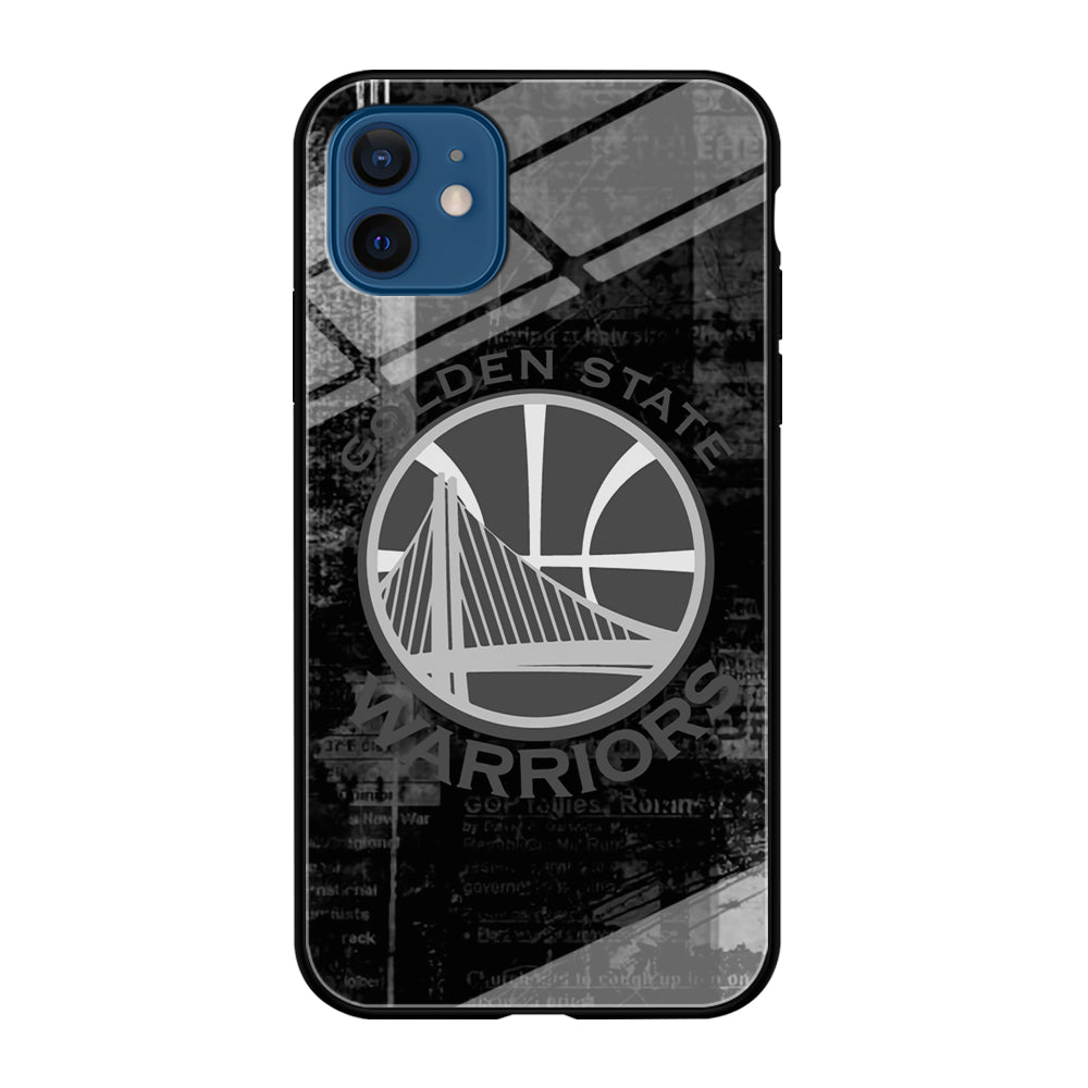 Golden State Warriors Grey Word Abstract iPhone 12 Case