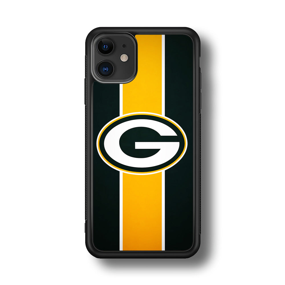 Green Bay Packers Yellow Stripe iPhone 11 Case