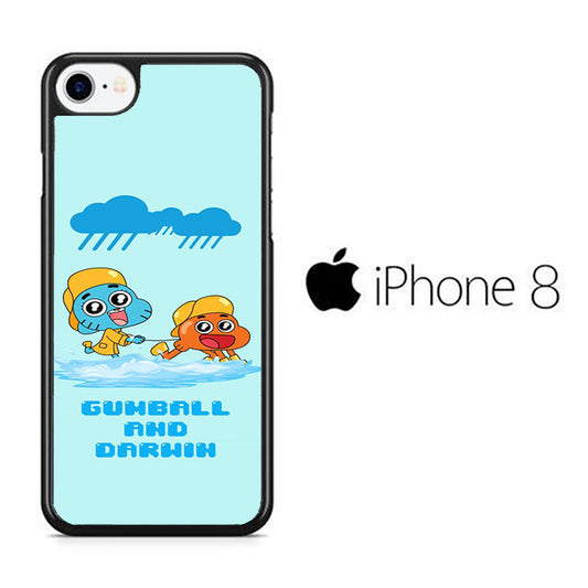 Gumball And Darwin With Rain iPhone 8 Case