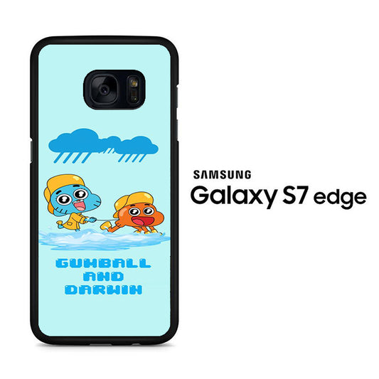 Gumball And Darwin With Rain Samsung Galaxy S7 Edge Case