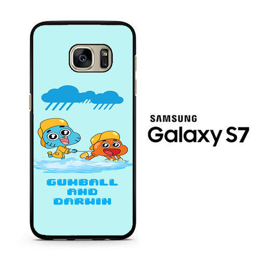 Gumball And Darwin With Rain Samsung Galaxy S7 Case