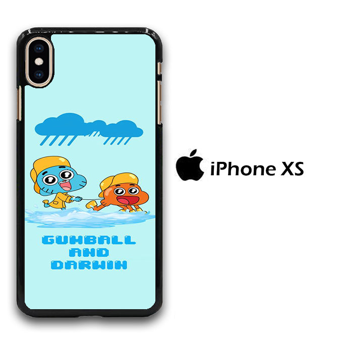 Gumball And Darwin With Rain iPhone Xs Case