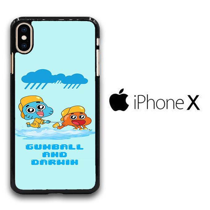 Gumball And Darwin With Rain iPhone X Case