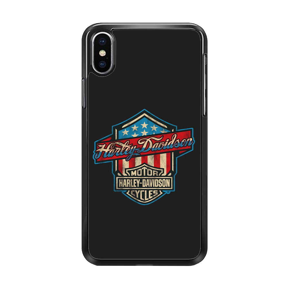 Harley Davidson Emblem Grey Logo iPhone X Case