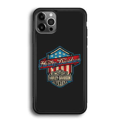 Harley Davidson Emblem Grey Logo iPhone 12 Pro Case