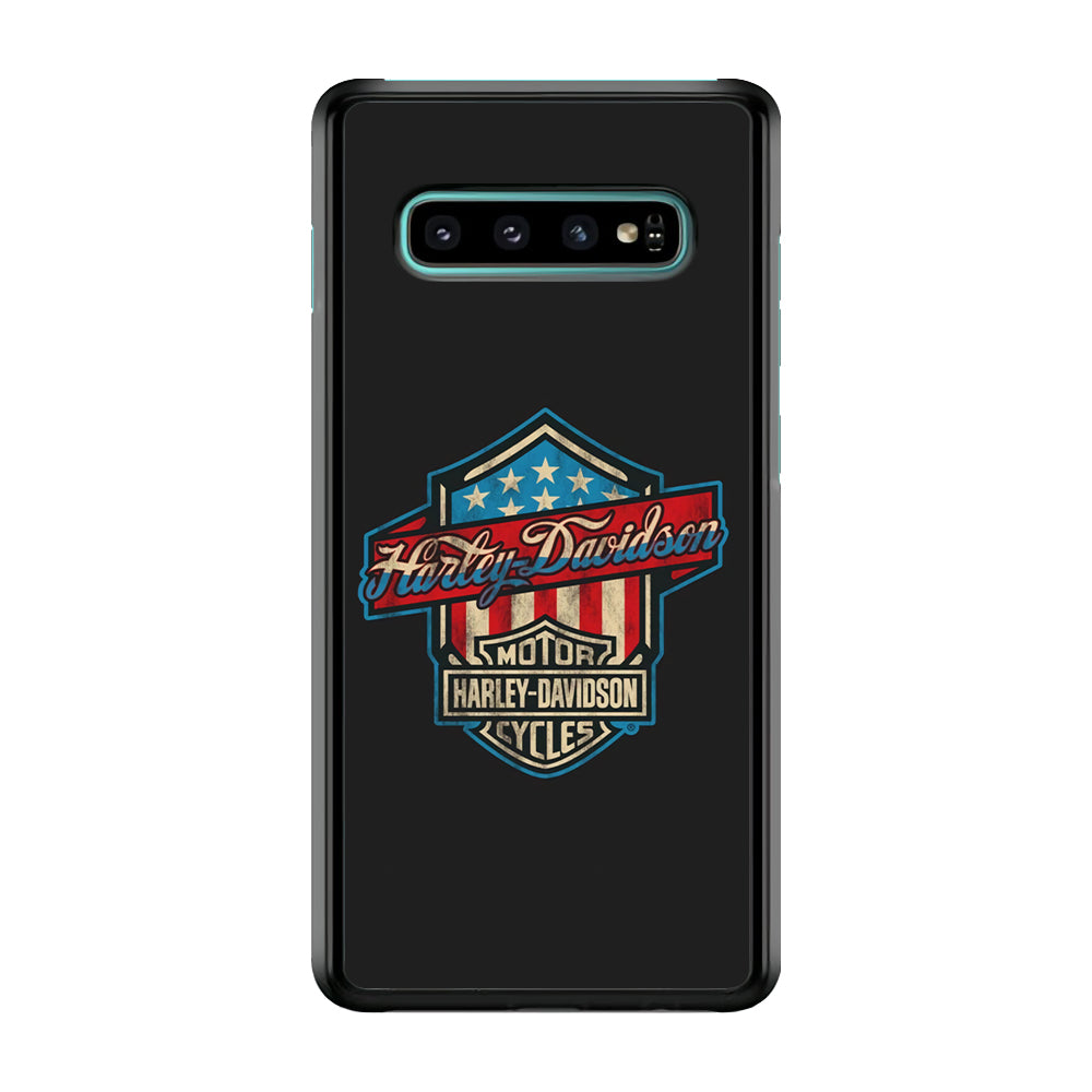 Harley Davidson Emblem Grey Logo Samsung Galaxy S10 Plus Case