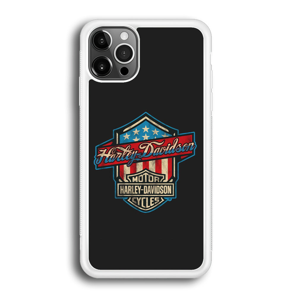 Harley Davidson Emblem Grey Logo iPhone 12 Pro Case