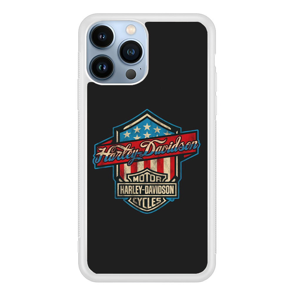 Harley Davidson Emblem Grey Logo iPhone 13 Pro Max Case