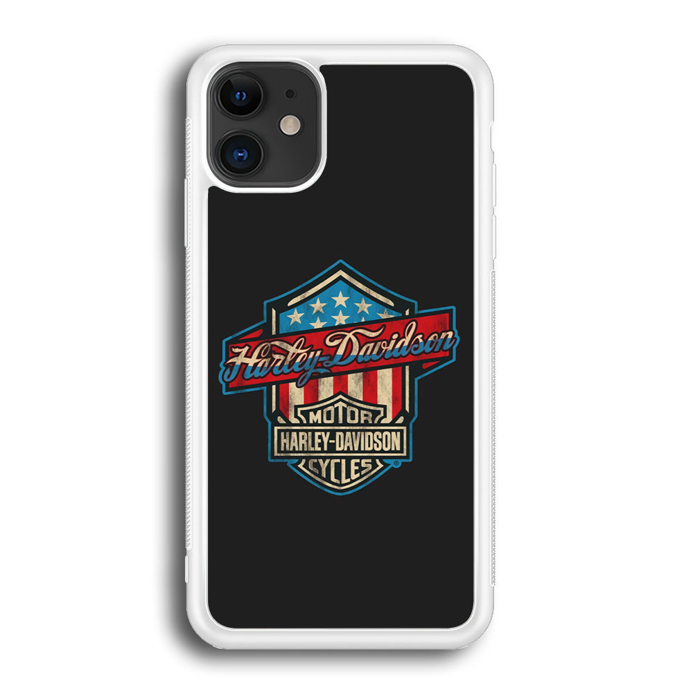 Harley Davidson Emblem Grey Logo iPhone 12 Case