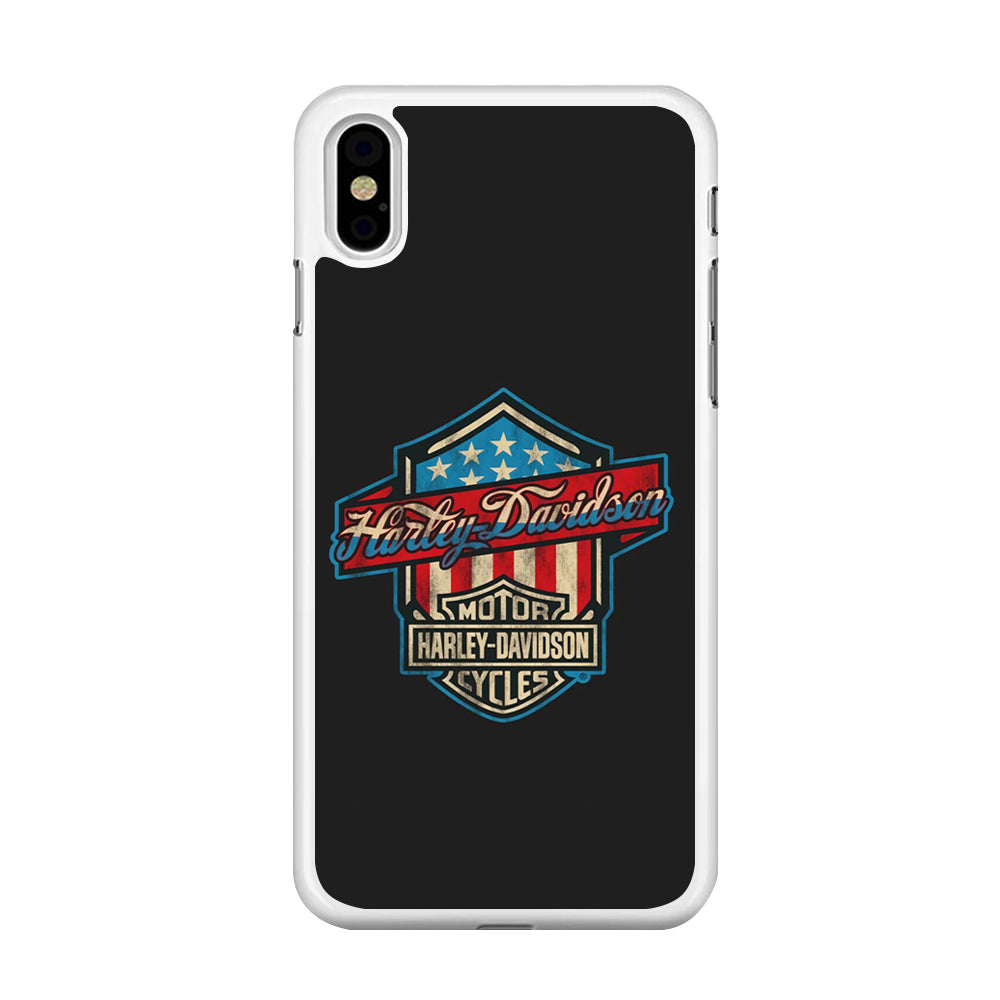 Harley Davidson Emblem Grey Logo iPhone X Case