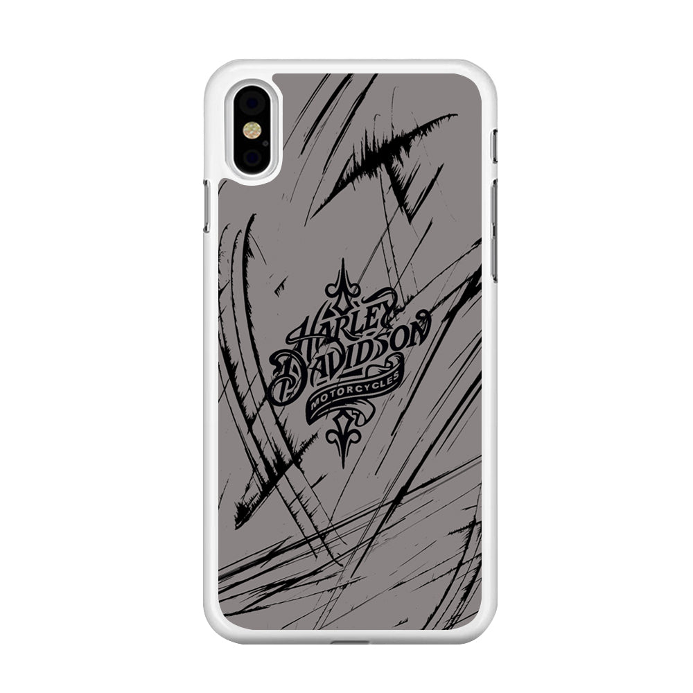 Harley Davidson Grey Claw Mark iPhone X Case