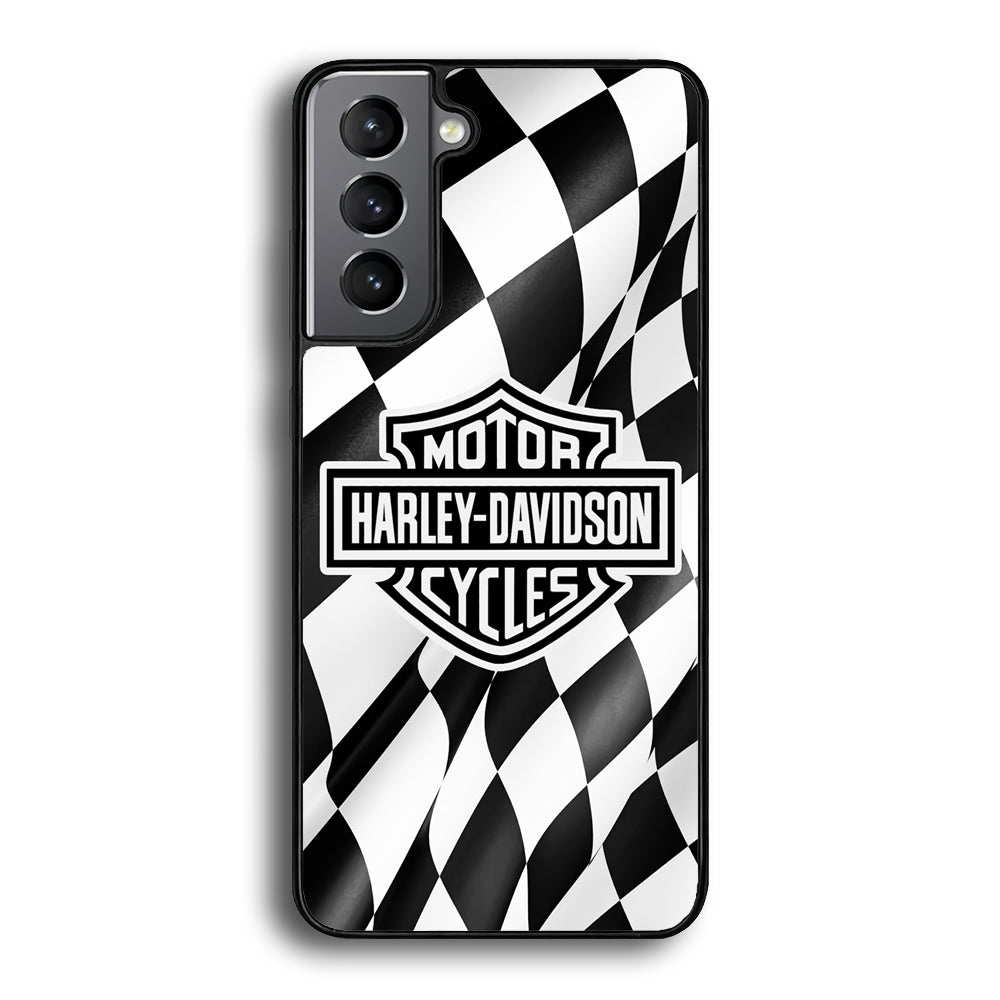 Harley Davidson Race Flag Emblem Samsung Galaxy S21 Plus Case