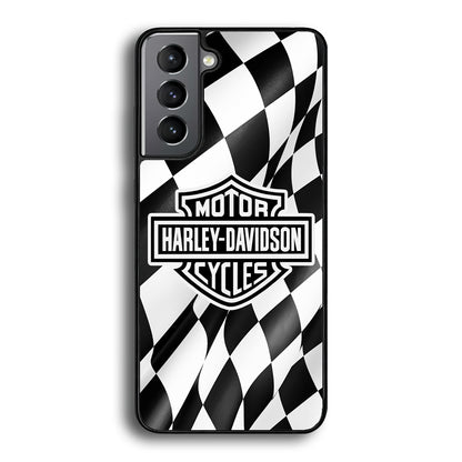 Harley Davidson Race Flag Emblem Samsung Galaxy S21 Plus Case