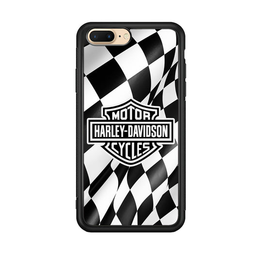 Harley Davidson Race Flag Emblem iPhone 8 Plus Case