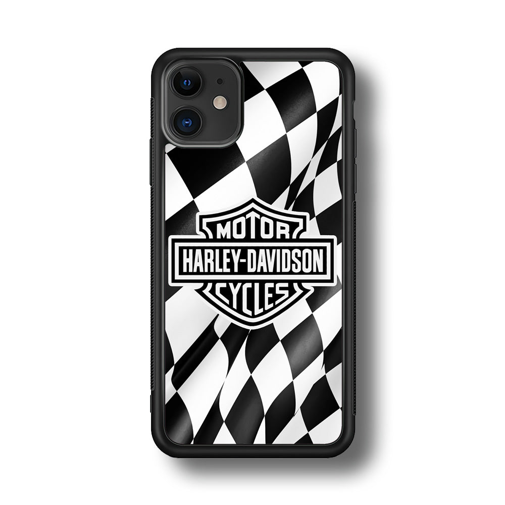 Harley Davidson Race Flag Emblem iPhone 11 Case