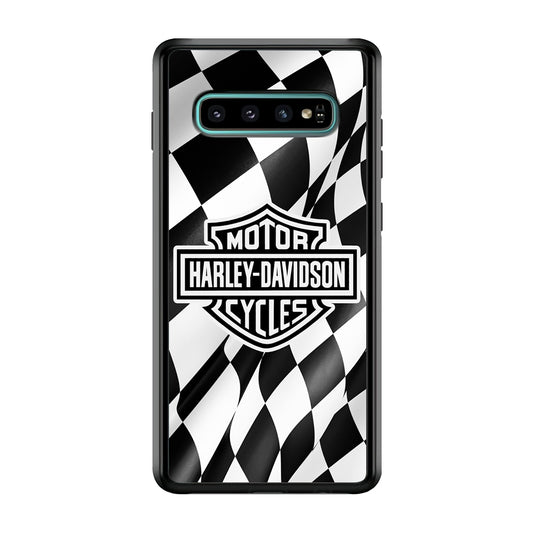 Harley Davidson Race Flag Emblem Samsung Galaxy S10 Plus Case