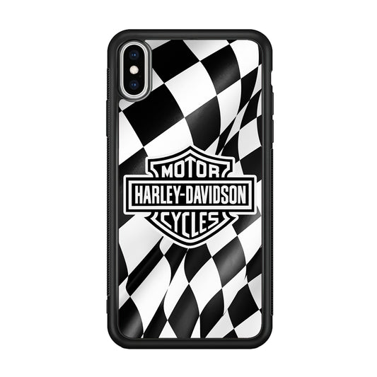 Harley Davidson Race Flag Emblem iPhone XS Case