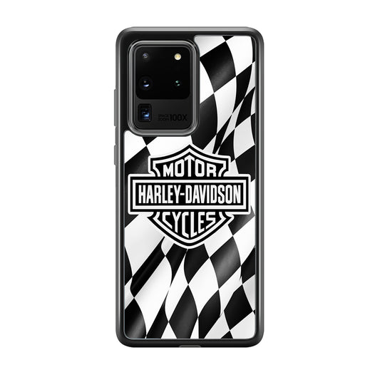 Harley Davidson Race Flag Emblem Samsung Galaxy S20 Ultra Case