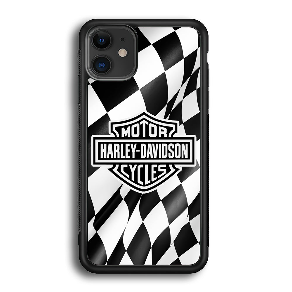 Harley Davidson Race Flag Emblem iPhone 12 Case