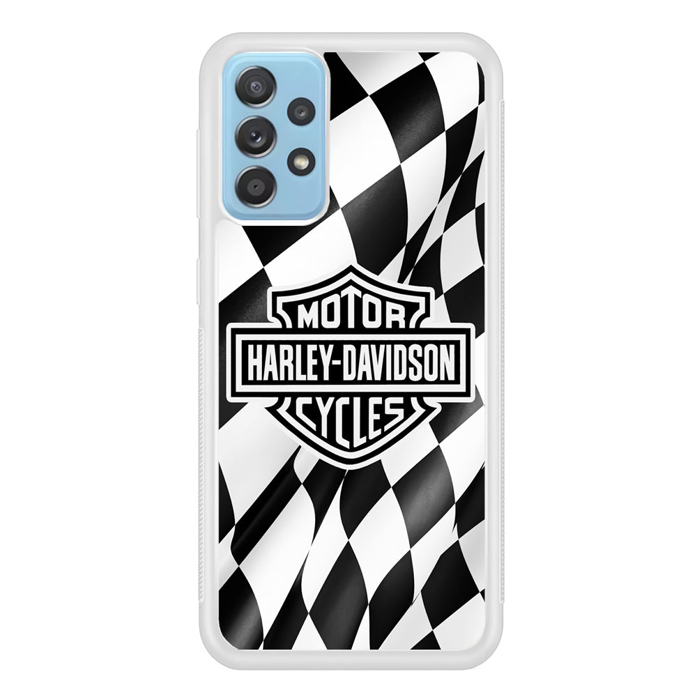 Harley Davidson Race Flag Emblem Samsung Galaxy A72 Case