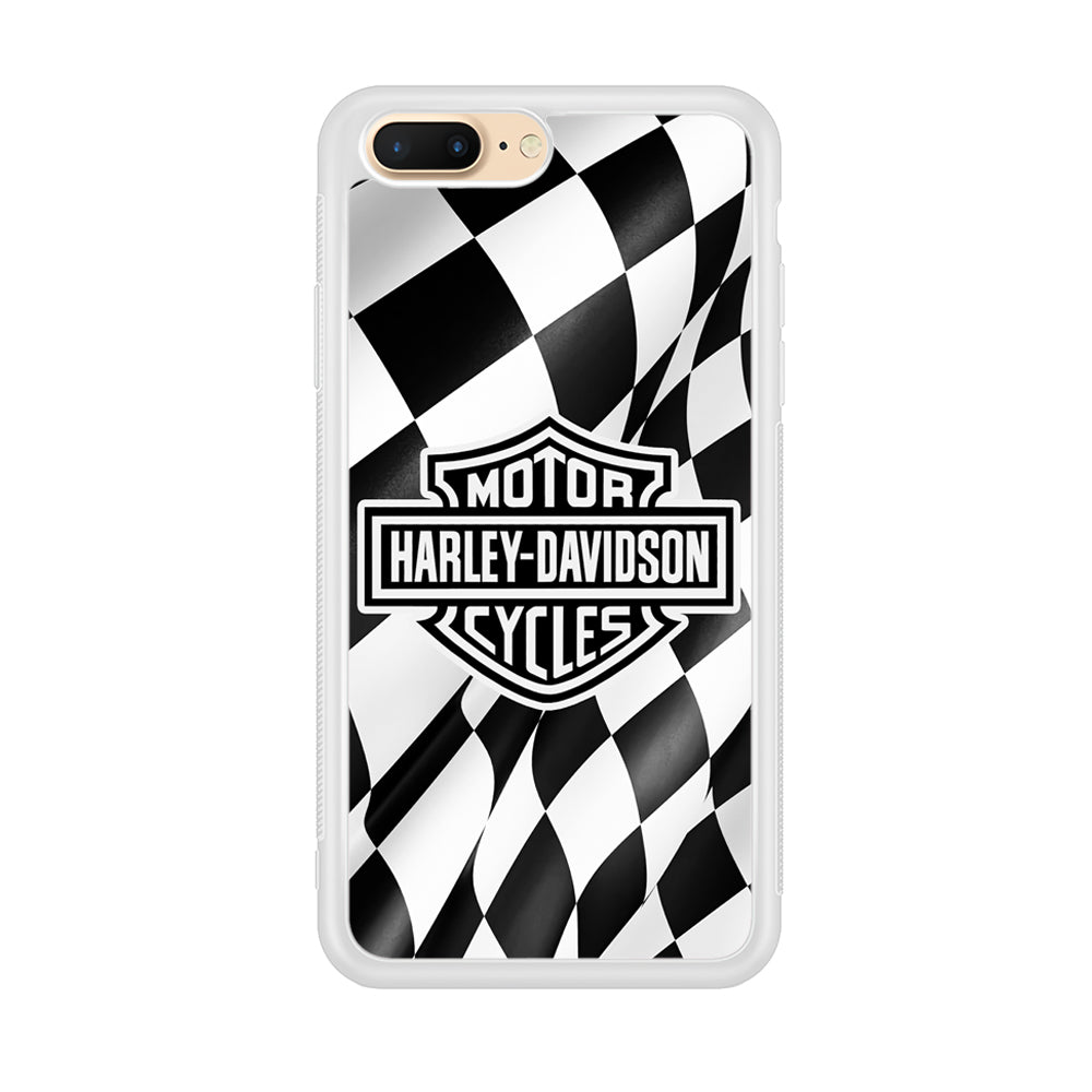 Harley Davidson Race Flag Emblem iPhone 8 Plus Case