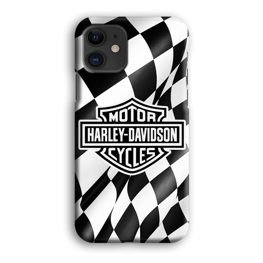 Harley Davidson Race Flag Emblem iPhone 12 Case