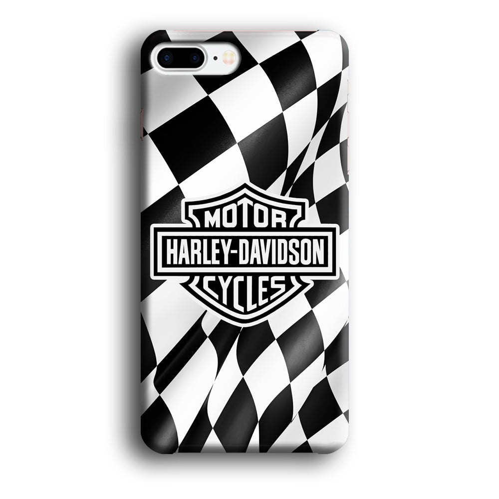 Harley Davidson Race Flag Emblem iPhone 8 Plus Case