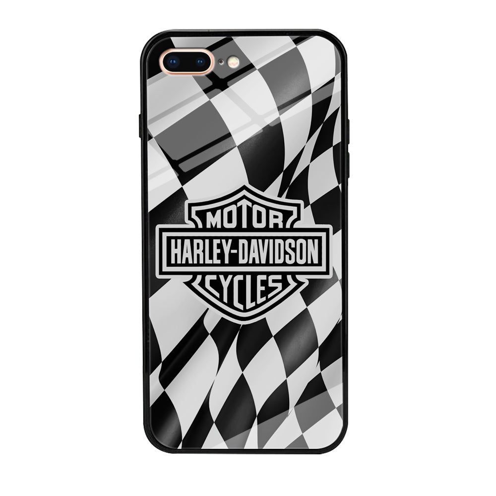 Harley Davidson Race Flag Emblem iPhone 8 Plus Case