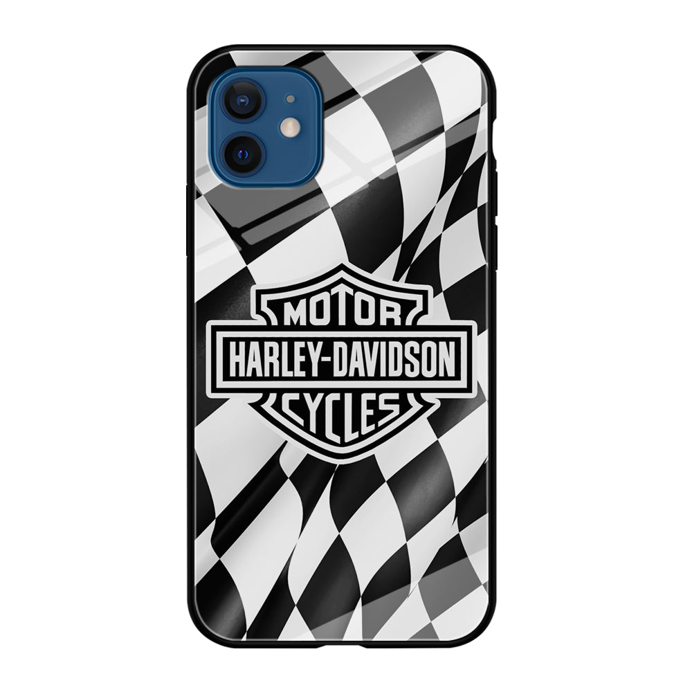 Harley Davidson Race Flag Emblem iPhone 12 Case