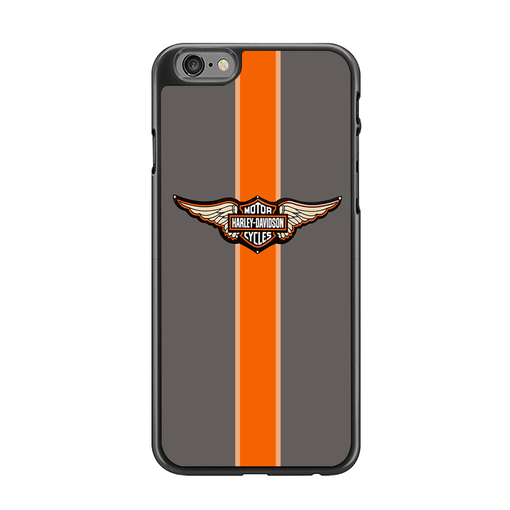 Harley Davidson Wings Logo Orange Grey Stripe Colour iPhone 6 | 6s Case