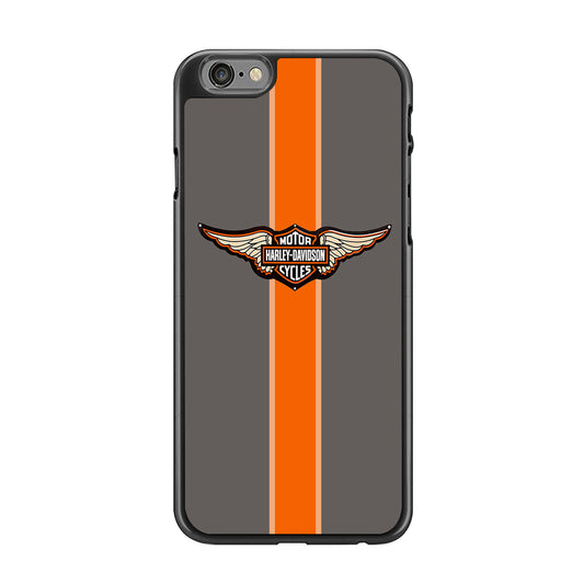 Harley Davidson Wings Logo Orange Grey Stripe Colour iPhone 6 | 6s Case