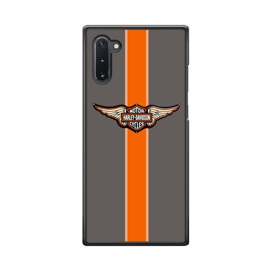 Harley Davidson Wings Logo Orange Grey Stripe Colour Samsung Galaxy Note 10 Case