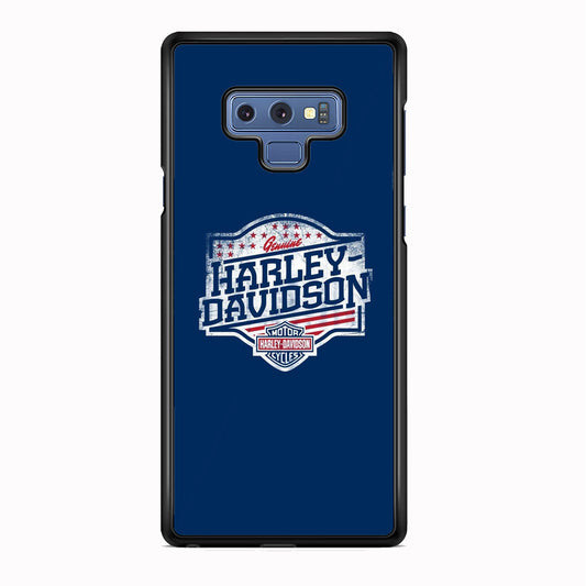 Harley Davidson Blue Flag Logo Samsung Galaxy Note 9 Case