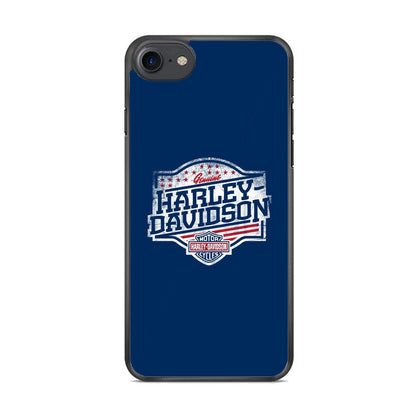 Harley Davidson Blue Flag Logo iPhone 8 Case