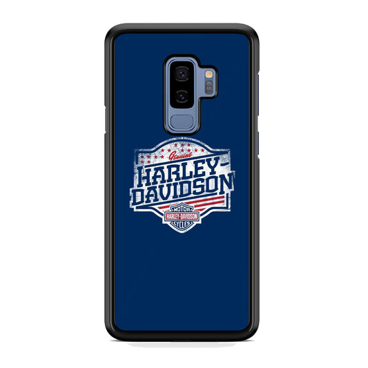 Harley Davidson Blue Flag Logo Samsung Galaxy S9 Plus Case