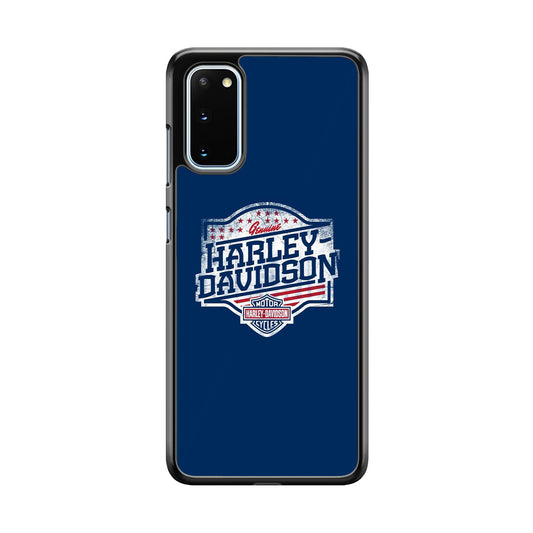 Harley Davidson Blue Flag Logo Samsung Galaxy S20 Case