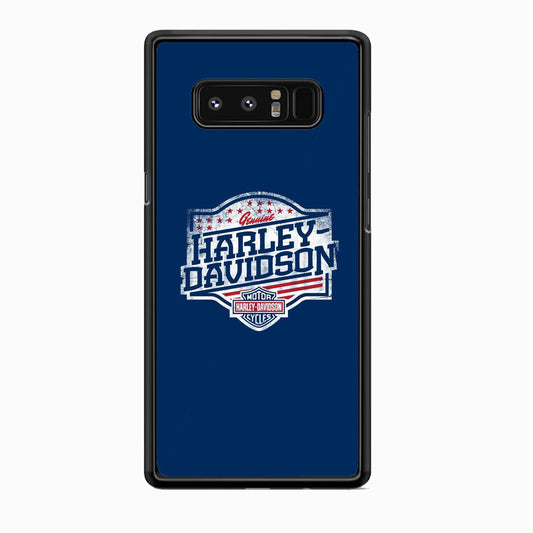 Harley Davidson Blue Flag Logo Samsung Galaxy Note 8 Case