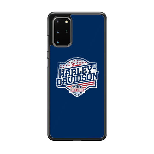 Harley Davidson Blue Flag Logo Samsung Galaxy S20 Plus Case