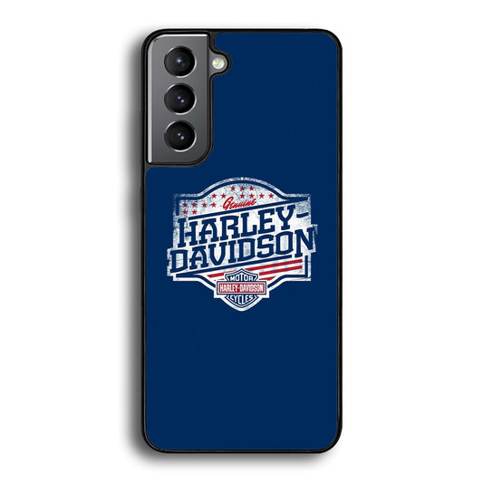 Harley Davidson Blue Flag Logo Samsung Galaxy S21 Plus Case